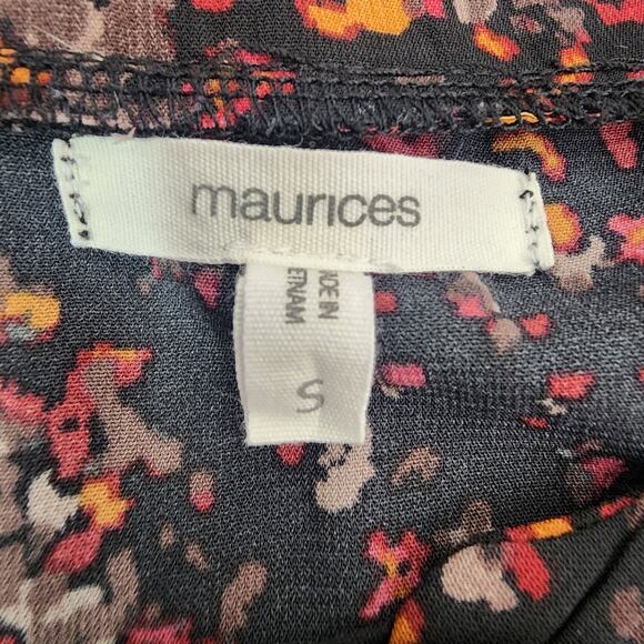 Maurices Womens Medallion Print Tiered Tunic Blouse Multicolor Black Size Small - Picture 7 of 9